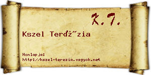 Kszel Terézia névjegykártya