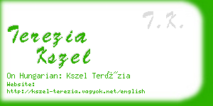 terezia kszel business card